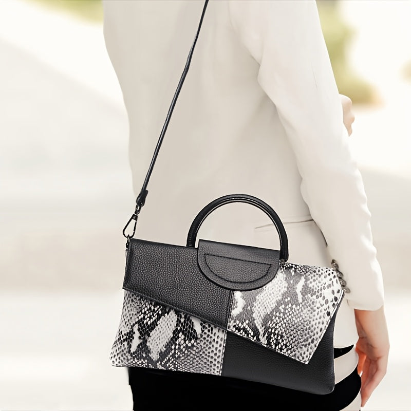 Mila&June's Shoulder Crossbody Bag Alligator Pattern Flap