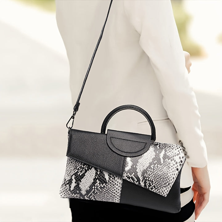 Mila&June's Shoulder Crossbody Bag Alligator Pattern Flap