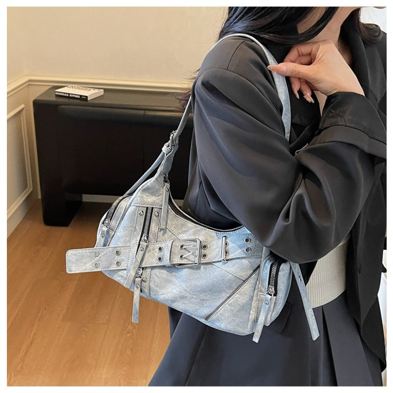 Raven Studded Crossbody Bag – Retro & Versatile