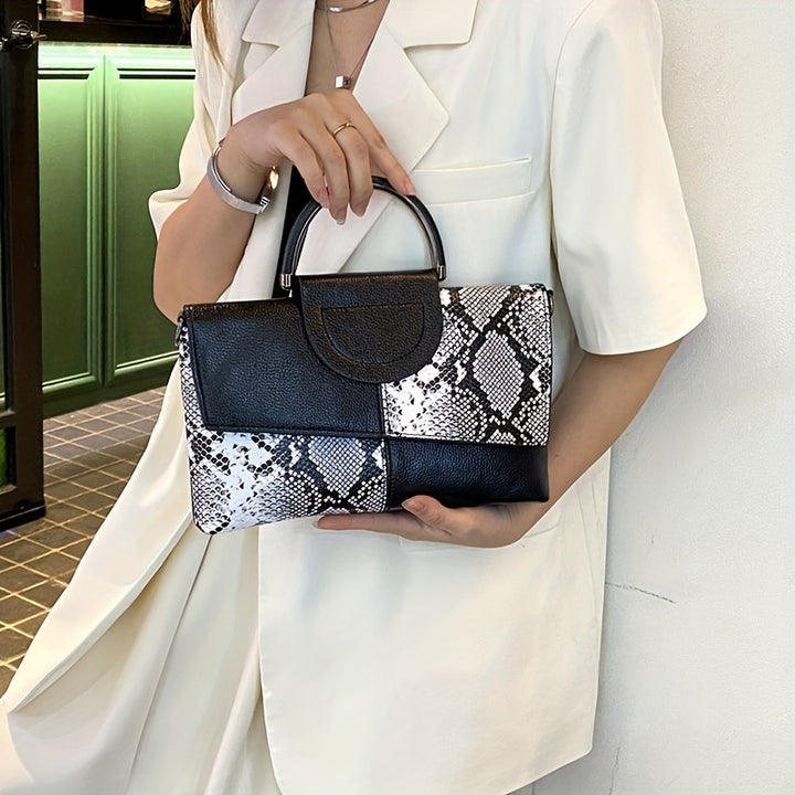 Mila&June's Shoulder Crossbody Bag Alligator Pattern Flap