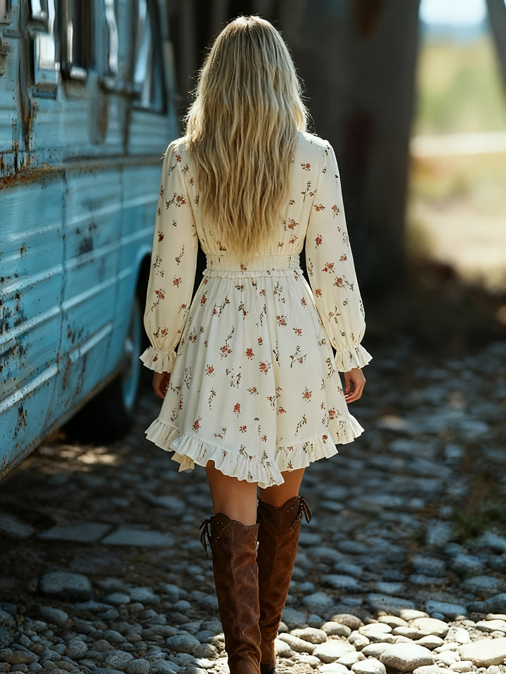 The Asymmetrical Floral Mini Dress