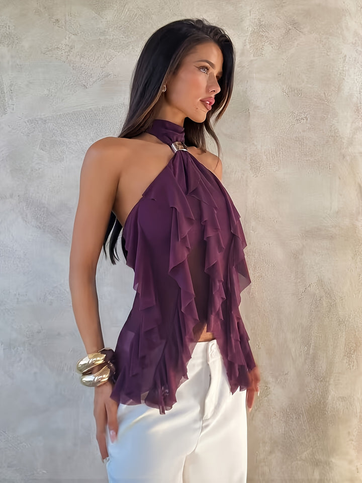 The Ruffle Collar Top