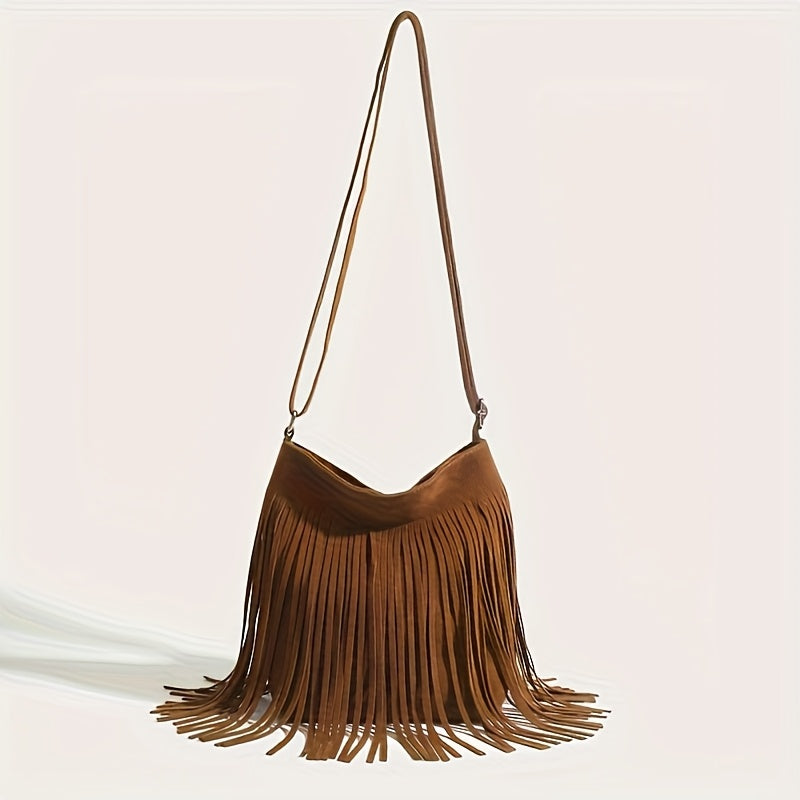 Sienna Boho Tassel Crossbody Bag – Stylish & Durable