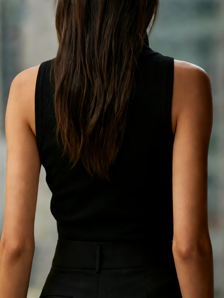The Satin Pleated Top