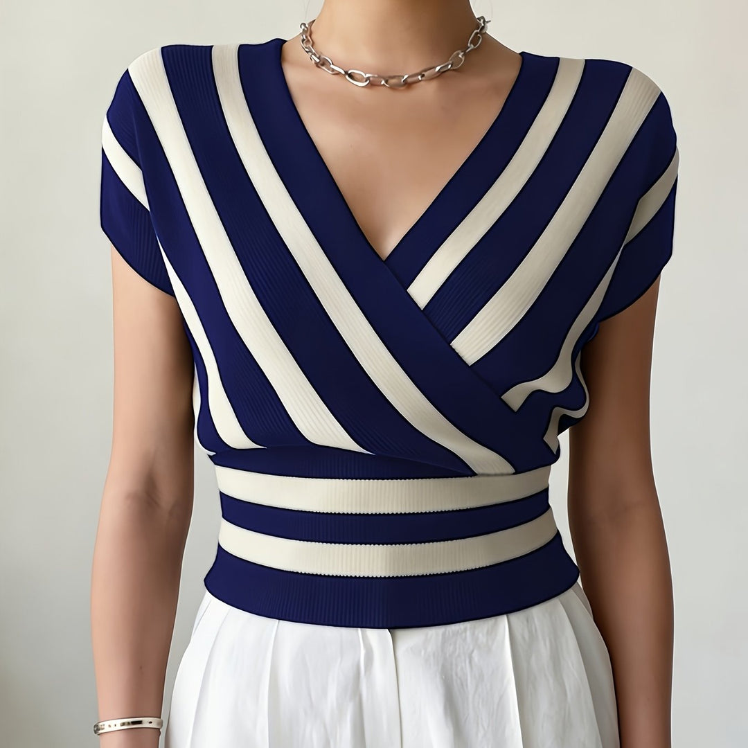 The Striped Short Sleeve Knit