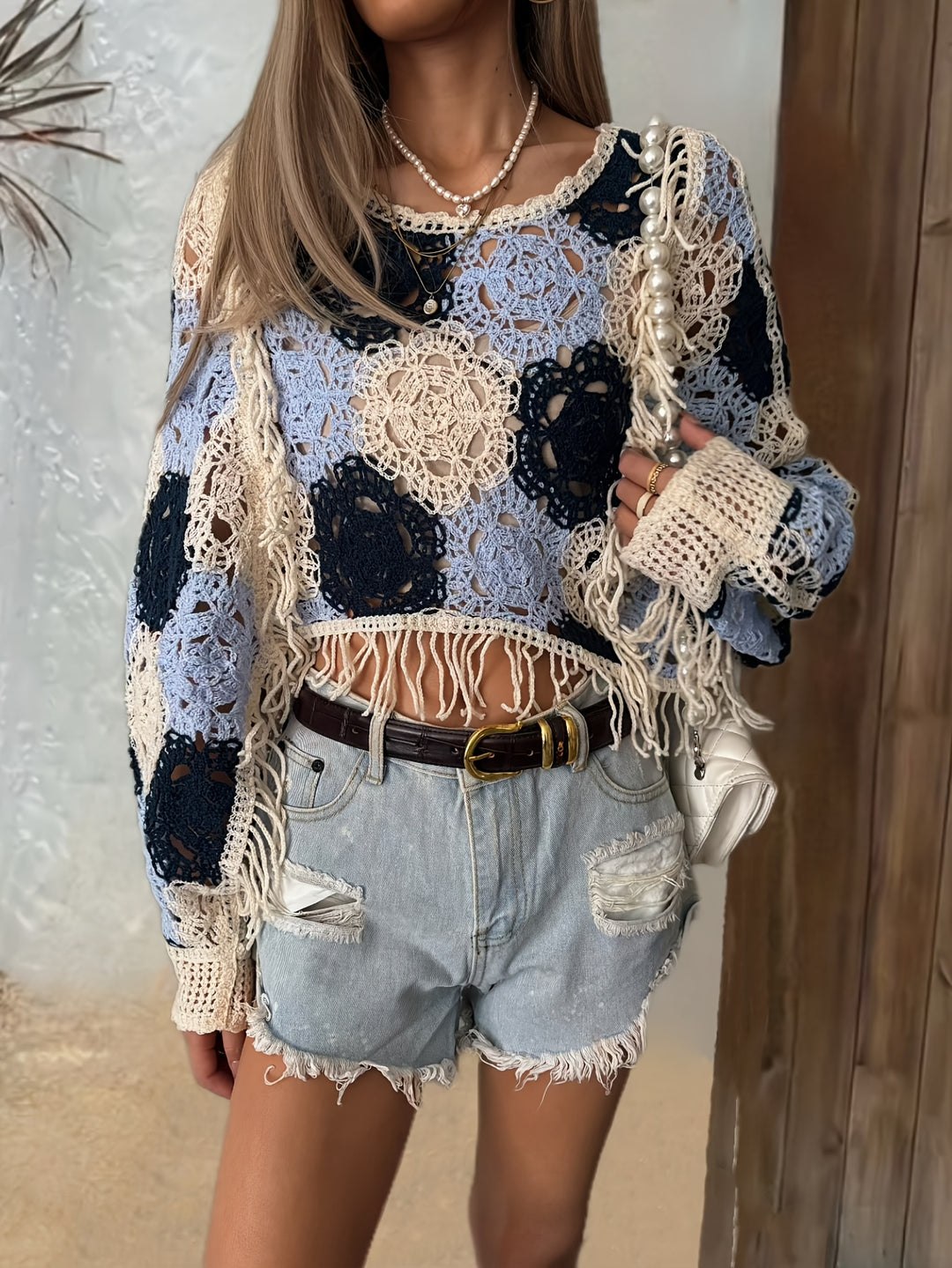 The Boho Fringe Long Sleeve Pullover