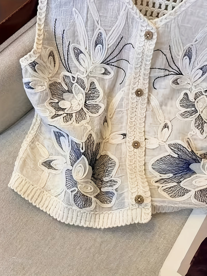 The Boho Floral Vest