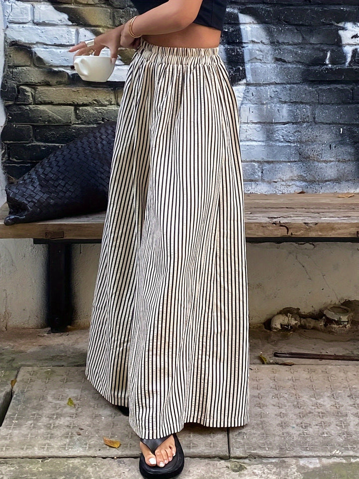 The Striped Wide-Leg Trouser