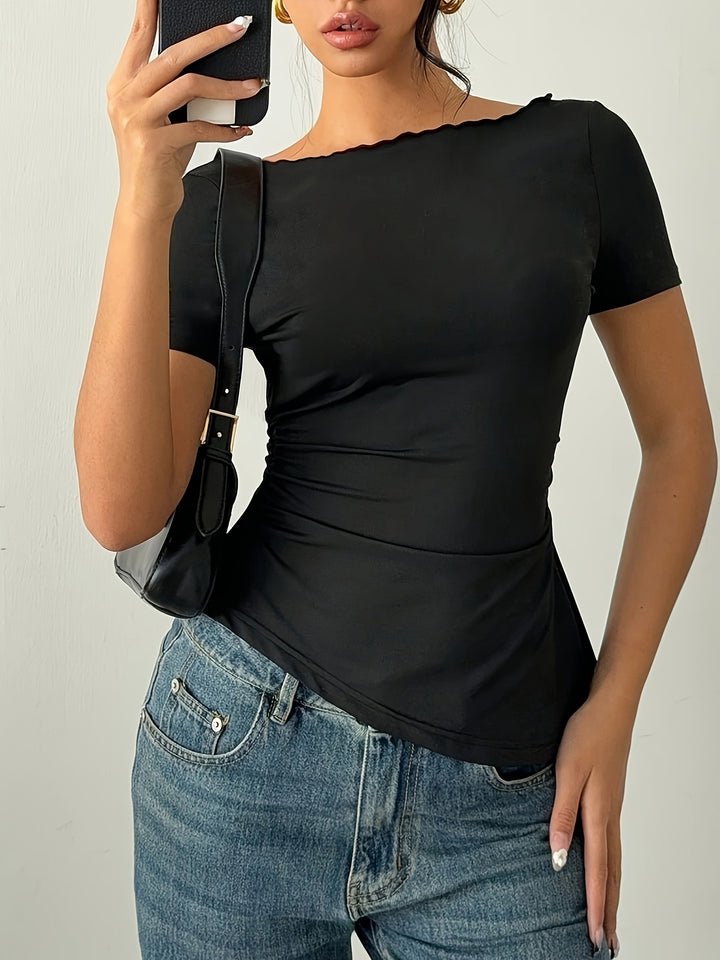 The Asymmetrical Lace Top