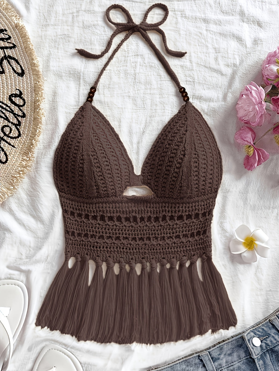 The Beaded Tassel Holiday Top