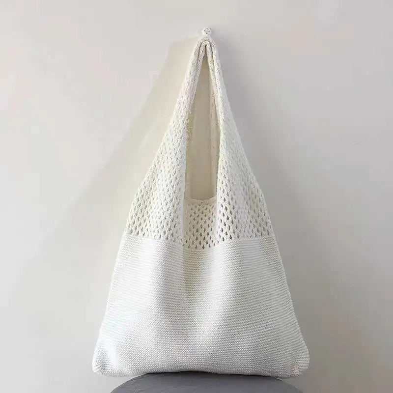 The Margaux Crochet Tote — Woven Shoulder Bag