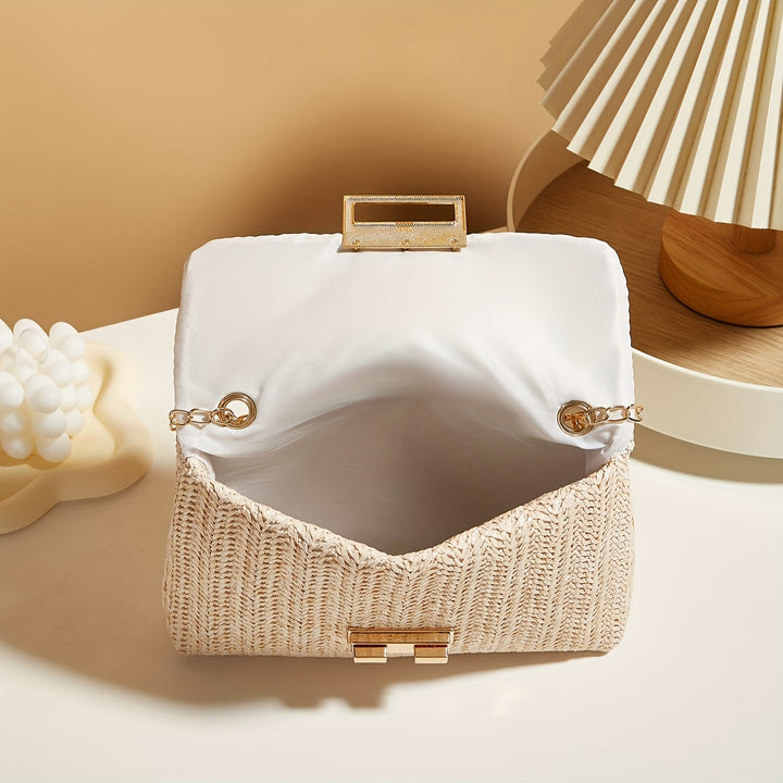 Mila&June's Shoulder Bag With Chain Lock, Small Square