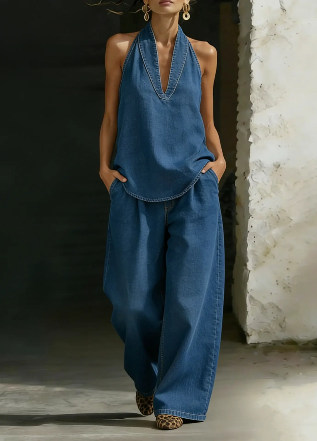 The Minimal Denim Two-Piece Set