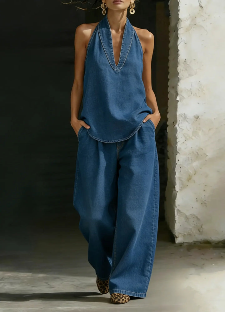 The Minimal Denim Two-Piece Set