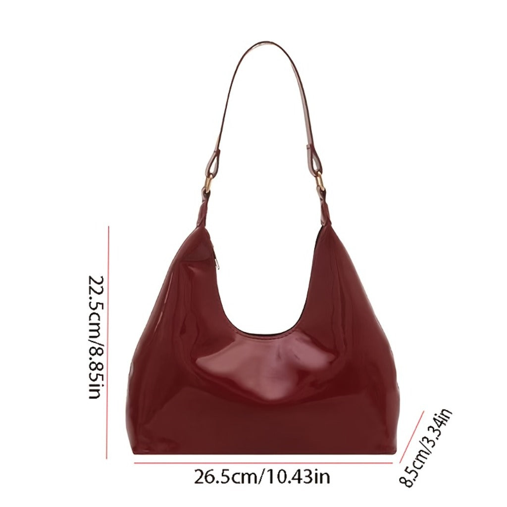 Burgundy Vintage French Shoulder Bag – Chic & Versatile