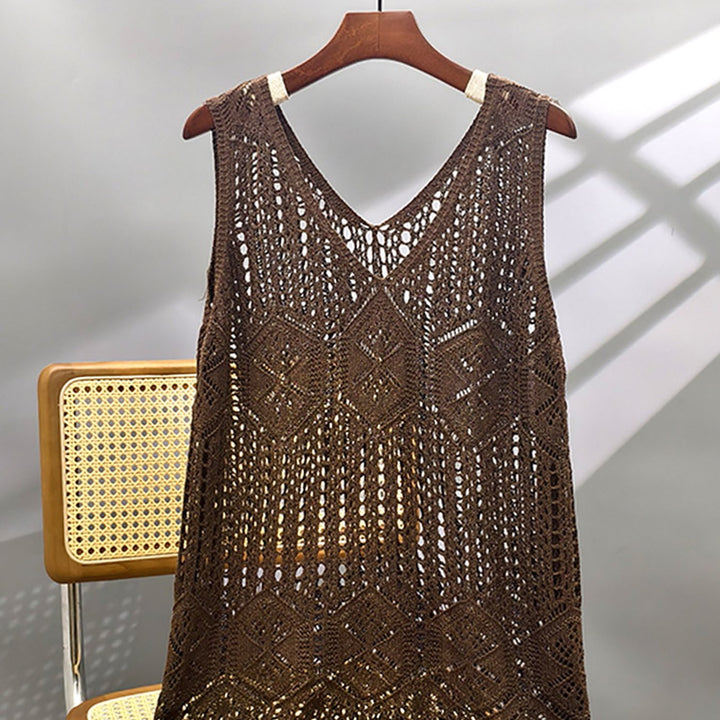 The V-Neck Hollow Side-Slit Vest