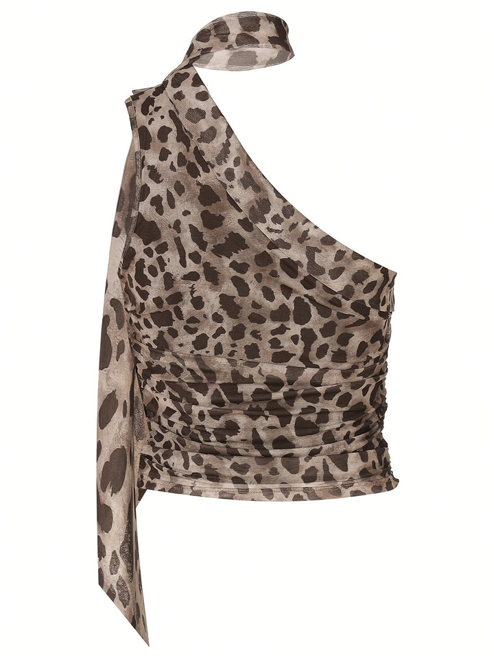 The Leopard Halter Top