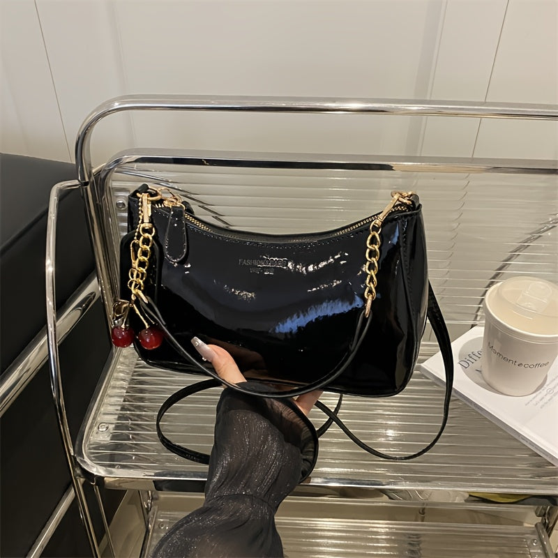 Textured Underarm Handbag