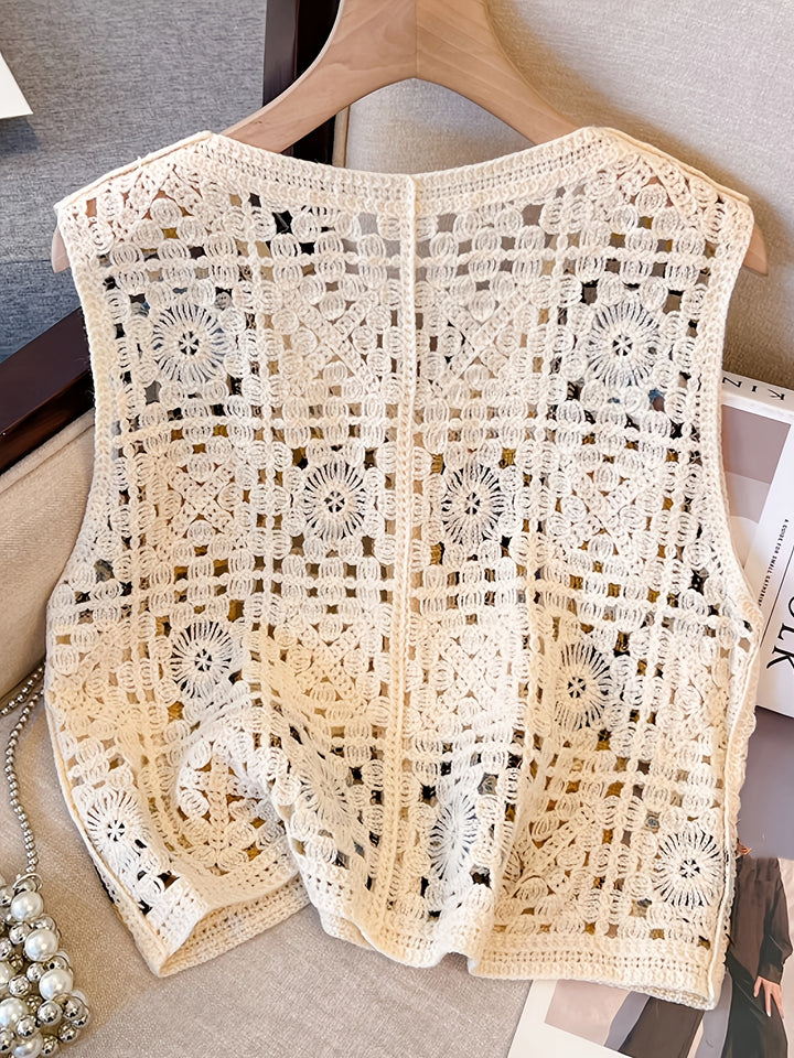 The Embroidered V-Neck Folk Vest
