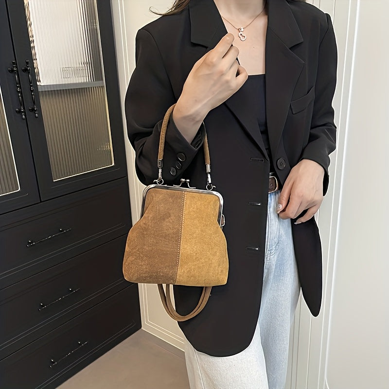 Retro Kiss Lock Crossbody Bag – Vintage & Lightweight