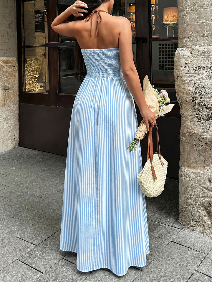 The Striped Halter Dress
