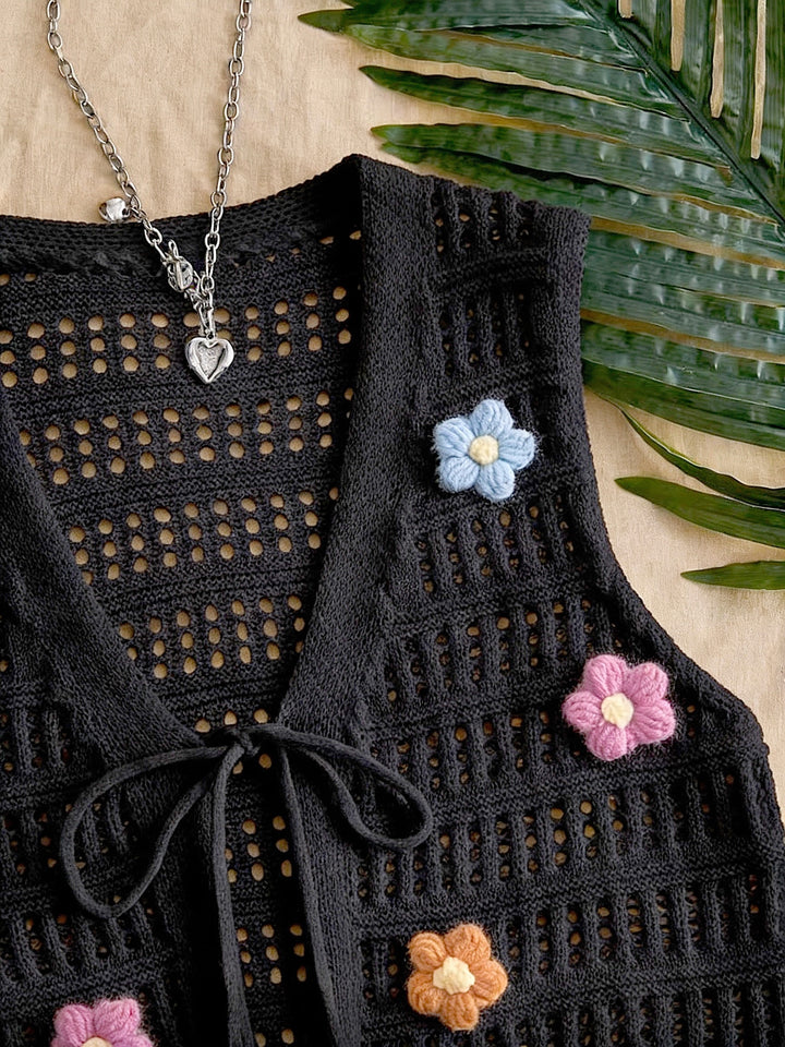 The Floral Open-Knit Cardigan