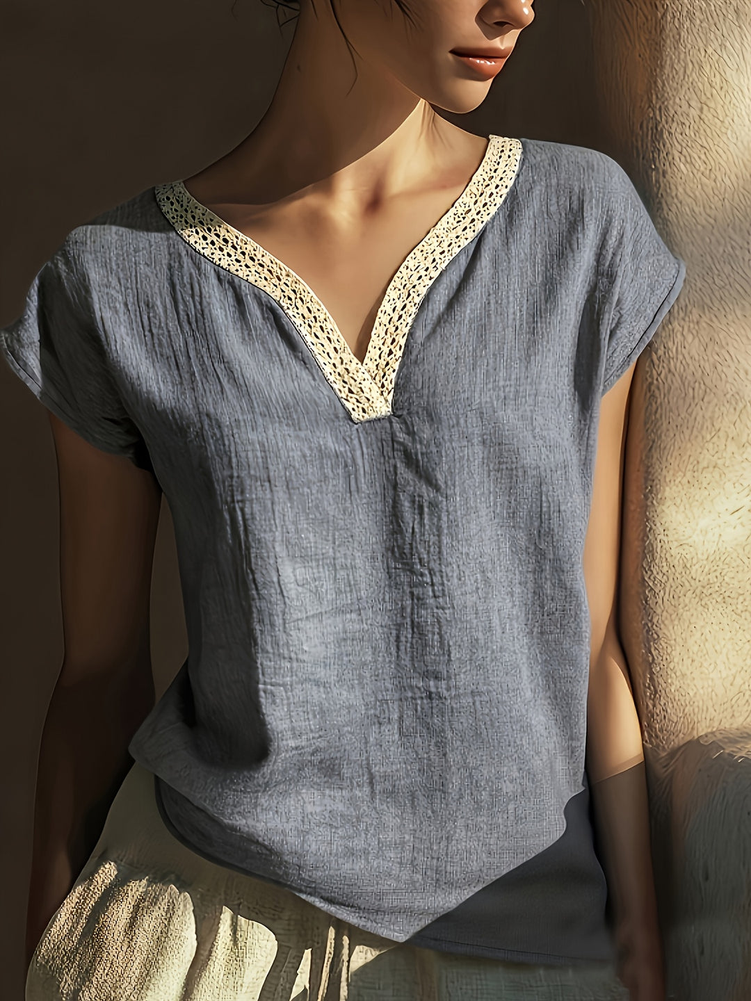 The Lace V-Neck Blouse