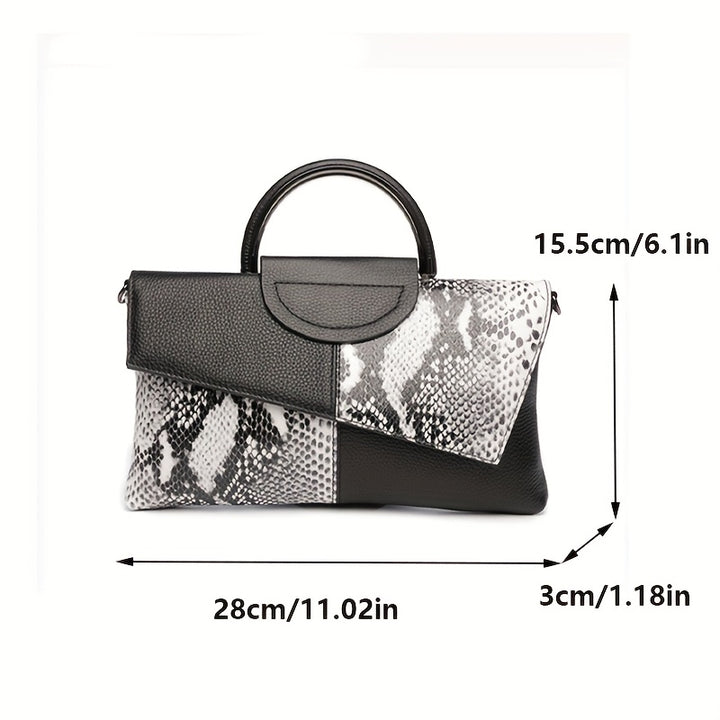 Mila&June's Shoulder Crossbody Bag Alligator Pattern Flap
