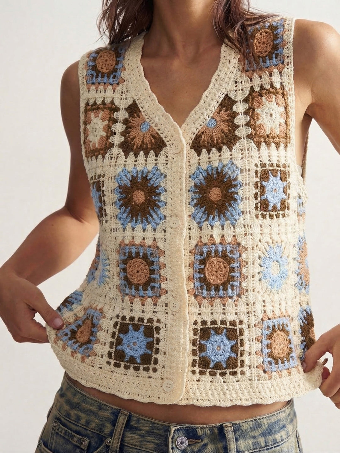The Granny Square Crop Vest