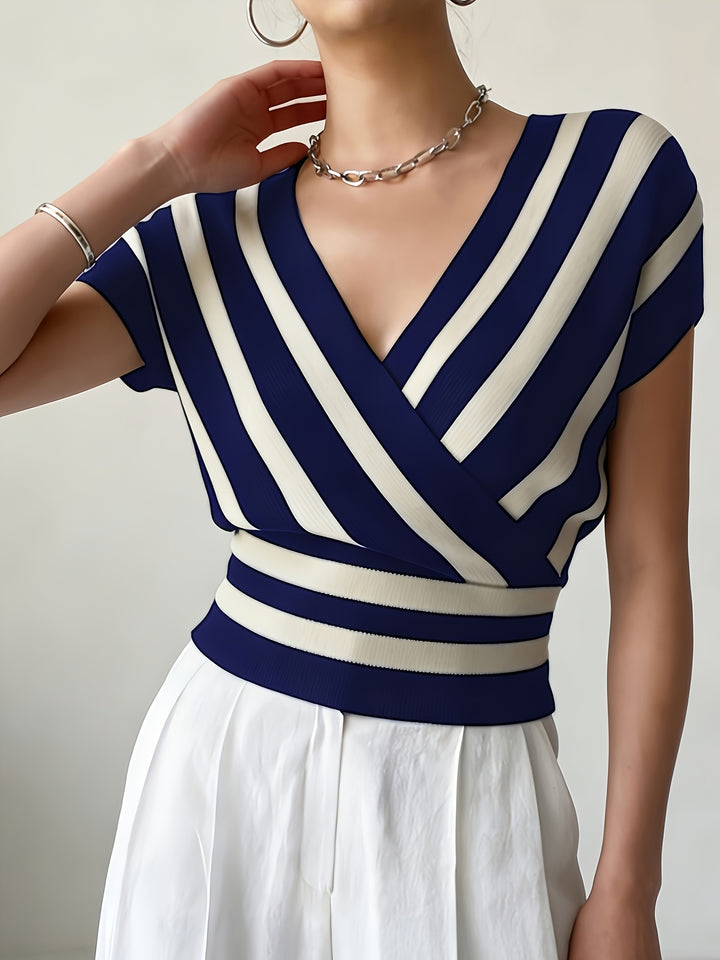 The Striped Short Sleeve Knit
