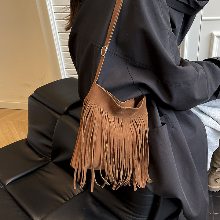 Sienna Boho Tassel Crossbody Bag – Stylish & Durable