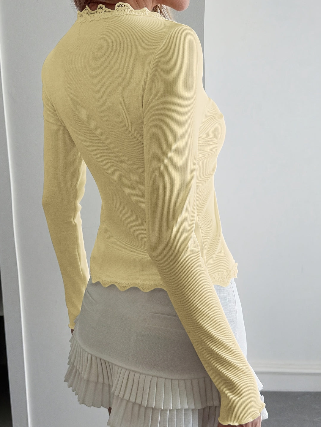 The Lace Ruffle Cardigan