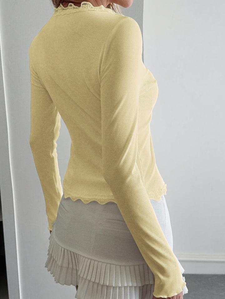 The Lace Ruffle Cardigan