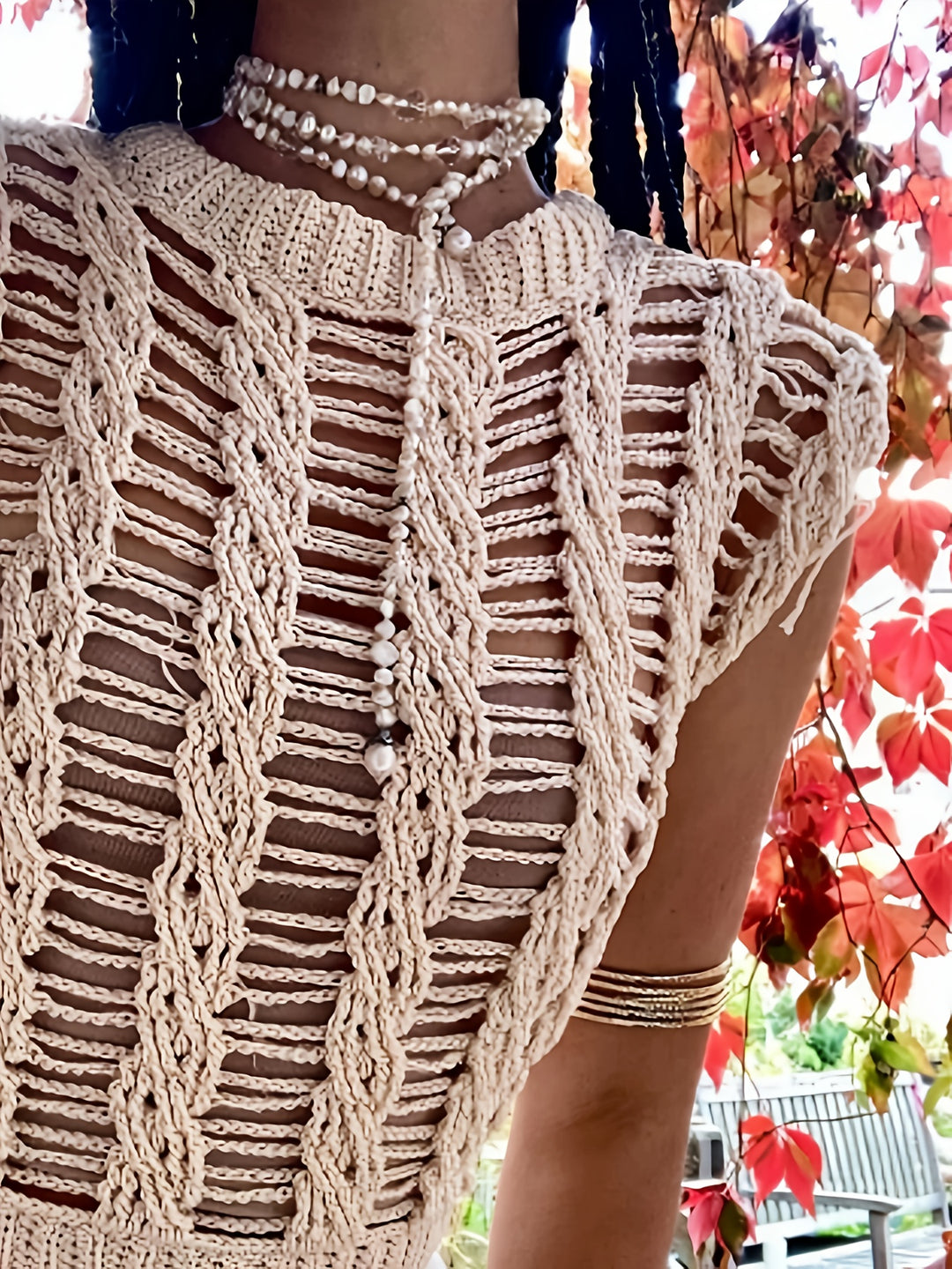 The Ripped Cable-Knit Crop Vest