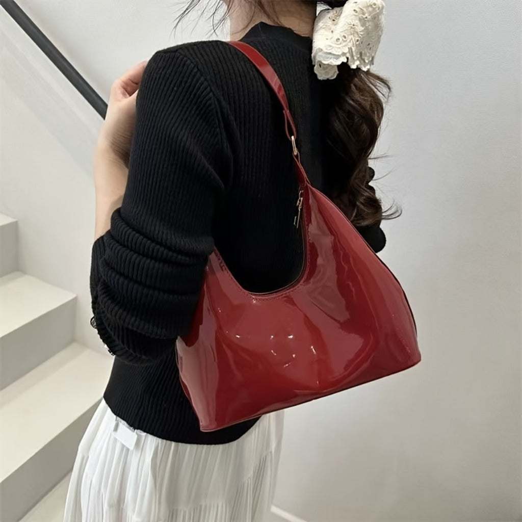 Burgundy Vintage French Shoulder Bag – Chic & Versatile