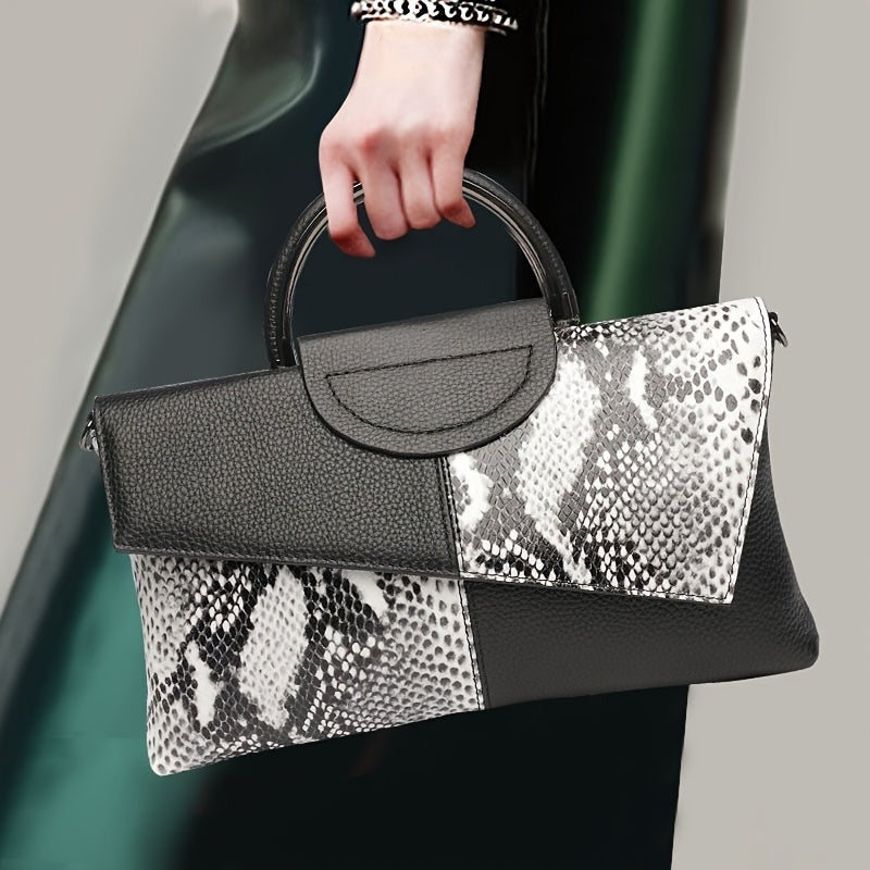 Mila&June's Shoulder Crossbody Bag Alligator Pattern Flap