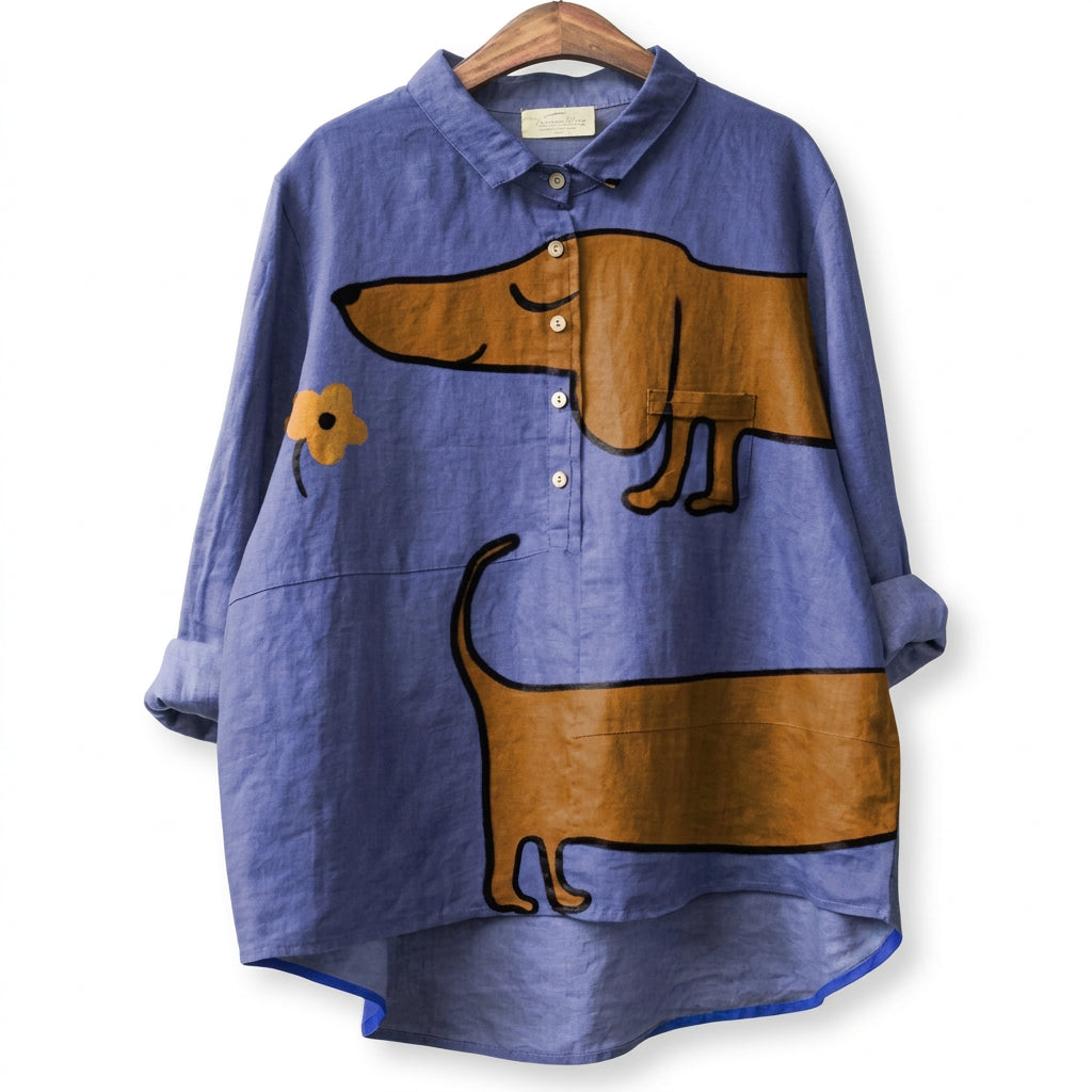 The Kenzie Dog-Print Top