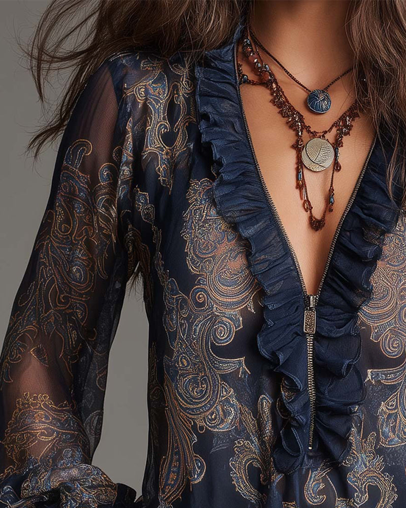 The Norina V-Neck Blouse